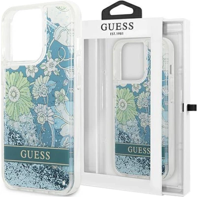Afbeelding van Guess GUHCP14XLFLSN iPhone 14 Pro Max 6.7 groen/groen hardcase Flower Liquid Glitter