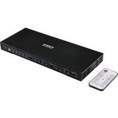 Afbeelding van SpeaKa Professional 4 x 2 poorten HDMI switch Met audiopoorten 3840 2160 Mpix Zwart