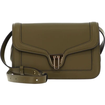 Afbeelding van COCCINELLE Leren Schoudertas Avondtas Marvin Twist Smooth Handbag Loden Olijfgroen