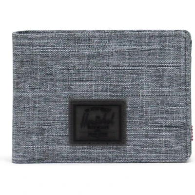 Afbeelding van Herschel Roy Rubber RFID Wallet Raven Crosshatch/Black
