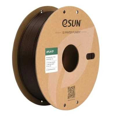 Afbeelding van eSUN Koolstofvezel Gevuld PLA Filament 1.75mm, ePLA CF Dimensionale Nauwkeurigheid +/ 0.03mm, 1KG Spoel (2.2 LBS) 3D Printing Materialen (Rood, 1KG)