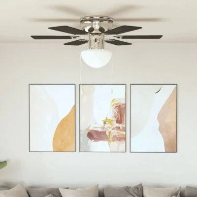 Afbeelding van Plafondventilator met lamp 82 cm donkerbruin