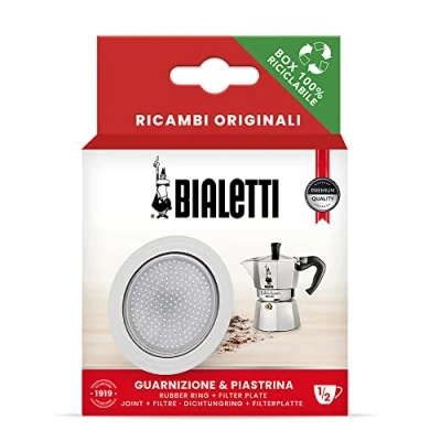 Afbeelding van Bialtti reserveonderdelen, inclusief 1 afdichting en plaat, compatibel met Bialetti La Mokina Moka mok