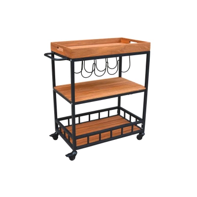 Afbeelding van Sens Line Butler Trolley 67x40x84cm Acaciahout
