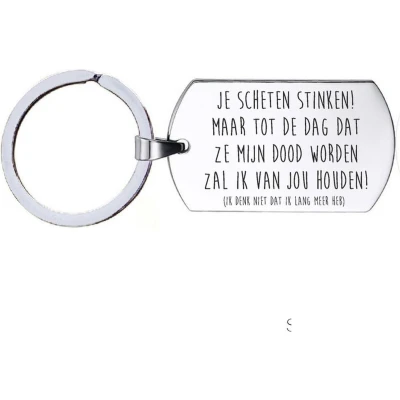 Afbeelding van Sleutelhanger RVS Je Scheten Stinken