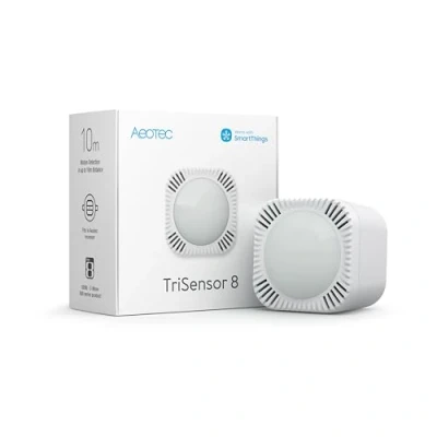 Afbeelding van Aeotec TriSensor 8 3 in 1 multisensor, beweging 10 m radius, temperatuur C, licht lux, Z Wave Gen8, lang bereik, hub vereist, werkt met SmartThings, Homey, HomeAssistant