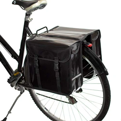 Afbeelding van BikyBag Classic CW Waterdichte dubbele fietstas, voor fiets, pendelaar, boodschappentas, zwart