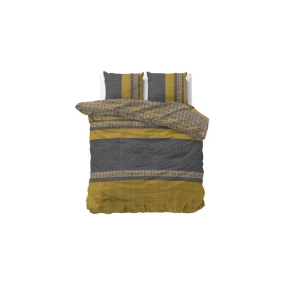 Afbeelding van Dekbedovertrek 2 Persoons 200x200 Sleeptime Polykatoen Goud Inclusief Kussenslopen