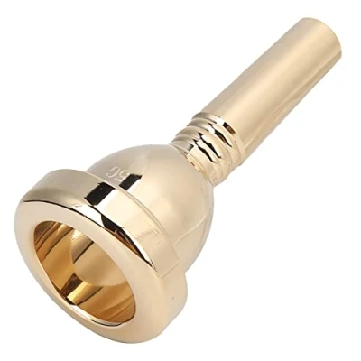 Afbeelding van Trombone Mondstuk Messing Draagbaar Verzilverd Oppervlak Professonal voor De Meeste Tenor Trombones(goud)