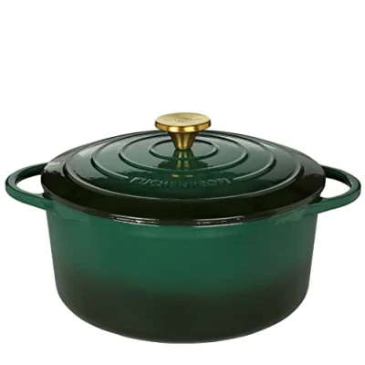 Afbeelding van Küchenprofi braadpan rond 26 cm, groen, Provence gietijzeren cm