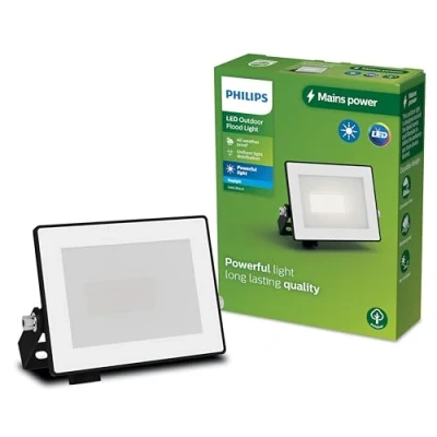 Afbeelding van Philips Lois floodlight Zwart 10W Koel wit licht; 5000K Verstraler