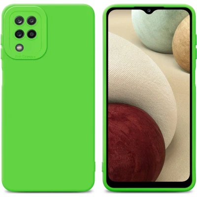 Afbeelding van Cadorabo Hoesje geschikt voor Samsung Galaxy A12 / M12 in FLUID GROEN Beschermhoes TPU silicone Cover Case