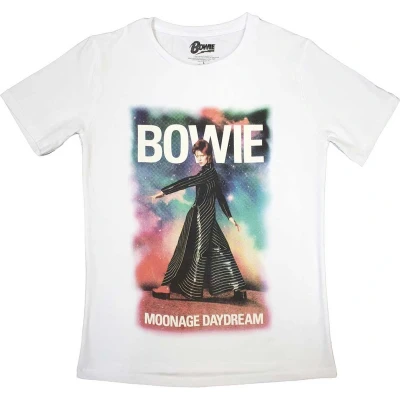 Afbeelding van David Bowie Moonage 11 Fade Dames T shirt S Wit