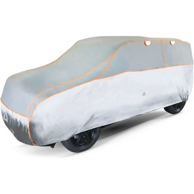 Afbeelding van WALSER Auto hagelbescherming dekzeil Basic waterafstotend, ademende hagelbeschermende garage voor optimale SUV XL grijs zilver