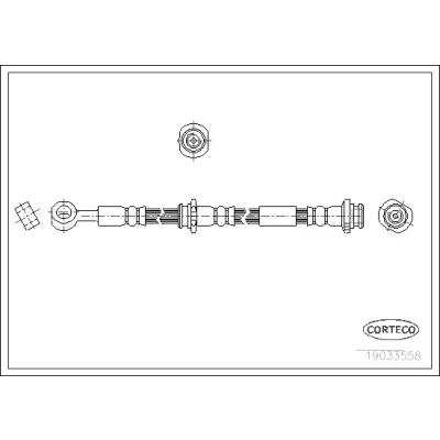 Afbeelding van CORTECO 19033558 Remslang Achteras links 646mm