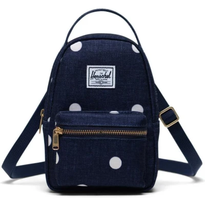 Afbeelding van Herschel Nova Crossbody Polka Dot Crosshatch Peacoat schoudertas 1,5L Tijdloos en Praktisch Design voor Dames Heren Dots