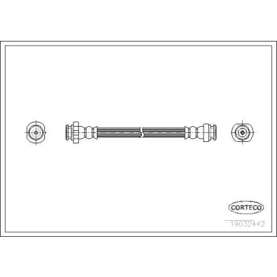 Afbeelding van CORTECO 19032442 Remslang Achteras 273mm NISSAN: Serena (C23) 2.0 1992 2001