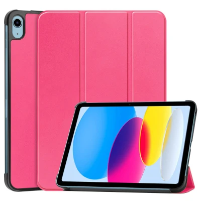 Afbeelding van Apple iPad 10 (2022) 10.9 inch Hoes: imoshion Trifold Bookcase Dusty Rose Kunstleder Tablet Hoezen
