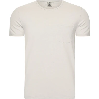 Afbeelding van Mario Russo T shirt shirts Heren Katoen XXL Steen Grijs