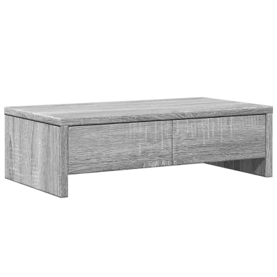 Afbeelding van vidaXL Monitorstandaard met lades 50x27x15 cm hout grijs sonoma eiken