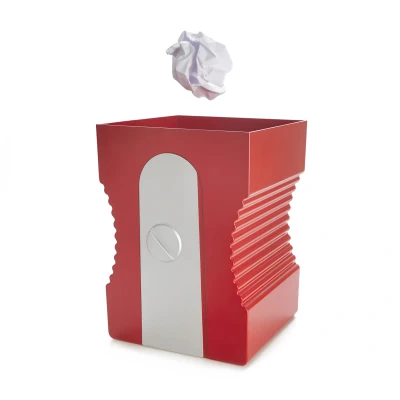 Afbeelding van Papierbak Rood Red Kunststof Balvi Sharpener 29 X 21,5 21 Cm