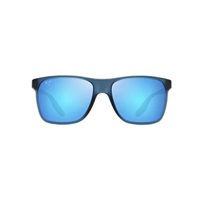 Afbeelding van Maui Jim Heren Pailolo W/gepatenteerde gepolariseerde plus2 glazen zonnebril, Mat Marineblauw/Blauw Hawaii gepolariseerd, Large
