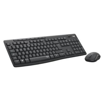Afbeelding van Logitech MK295 draadloze toetsenbordmuisset met SilentTouch technologie, sneltoetsen, optische tracking, nano USB ontvanger, verbinding zonder vertraging, NLB AZERTY indeling grafiet