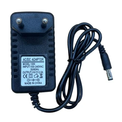 Afbeelding van 24 V 0,5 A AC voeding, Lelukee 12 W universele 100 240 V, 50/60 Hz, compatibel met TV box, modem, ledstrip, router, netwerkmonitor