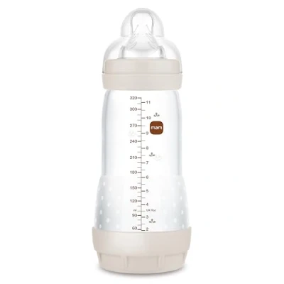 Afbeelding van MAM anti Colic A154 Gepatenteerde koliekfles met zuiger, 1 van SkinsoftTM, ultrazacht, voor baby&#039;s tot 4 maanden, 320 ml, neutraal, zelfsteriliseerbaar in 3 minuten