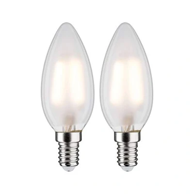 Afbeelding van Paulmann 28636 LED lamp kaars 2x3W verlichtingsmiddel mat peer verlichting 2700 K E14