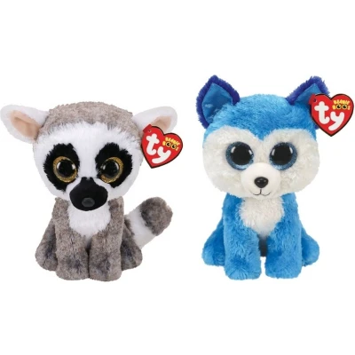 Afbeelding van Ty Knuffel Beanie Boo&quot;;s Linus Lemur &amp; Prince Husky