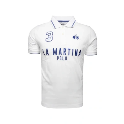 Afbeelding van La Martina Poloshirt, Heren, Maat: Small, Optwhite surf theweb map pk b