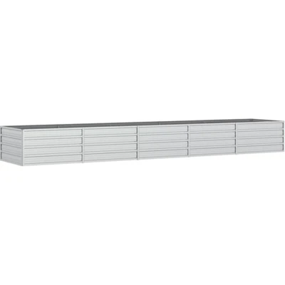 Afbeelding van Plantenbak verhoogd 400x80x45 cm gegalvaniseerd staal zilver