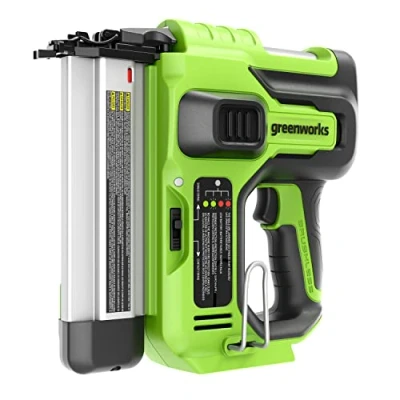 Afbeelding van Greenworks G24BN Accu Nagelpistool, 110 Spijkercapaciteit, stks/min voor 20 50 mm 18GA Spijkers ZONDER 24V en Oplader, 3 Jaar Garantie