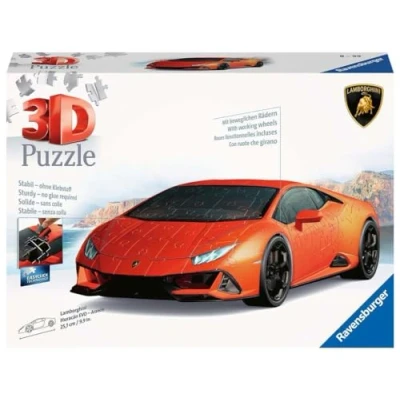 Afbeelding van Ravensburger 3D Puzzel Huracan Evo Arancio, 108st.