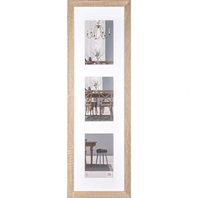 Afbeelding van Walther Design Fiorito Houten Fotolijst Drieluik Fotomaat 10x15cm Eiken Licht