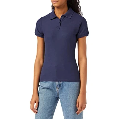 Afbeelding van Fruit of the Loom Poloshirt 65/35 voor dames, Marineblauw, XXL