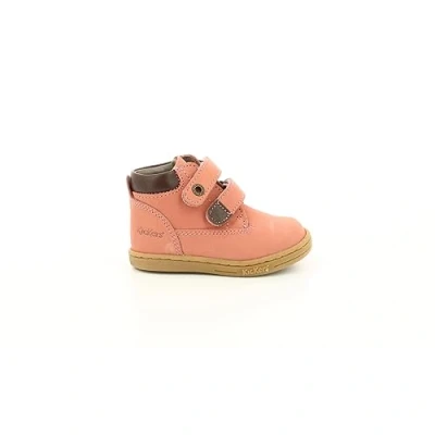 Afbeelding van Kickers Tackeasy Klittenbandschoenen voor kinderen, Maat: 31, Rose clair Leer