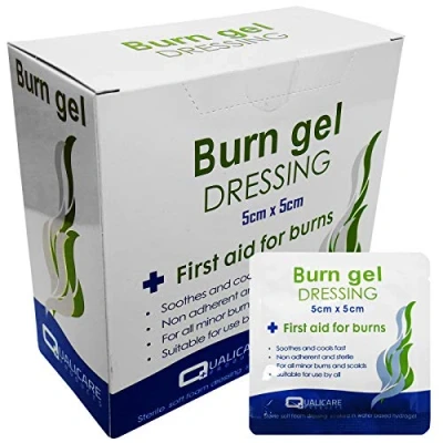 Afbeelding van 10 Pack Qualicare 5 cm x kleine niet klevende eerste hulp brandwonden dressings