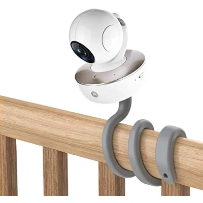 Afbeelding van HOLACA Universele babymonitorhouder voor Arlo/Motorola Baby Monitor/Nannio Monitor/HelloBaby Veelzijdig alle andere camera&#039;s met 1/4 schroefhouder zonder gereedschap of schade aan de muur (grijs)