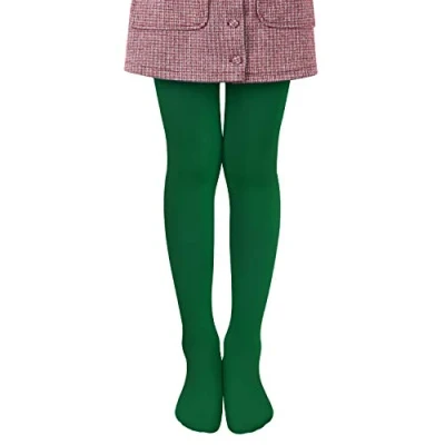Afbeelding van L&amp;K II Meisjes balletpanty danspanty met voet 80 DEN ondoorzichtig microvezel mt. 86 152 gekleurd 27251, donkergroen, 122/128 cm