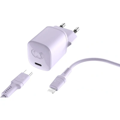 Afbeelding van Fresh &#039;n Rebel Mini Charger Usb c 20w + Lightning kabel Lila