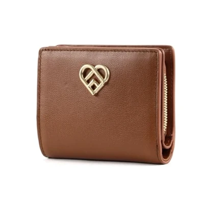 Afbeelding van FURLA Leren Portemonnee My Joy Compact Wallet Cognac H Bruine