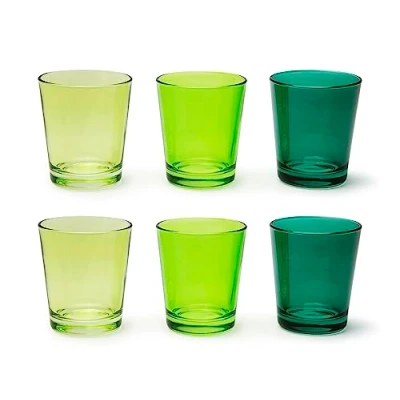 Afbeelding van Excelsa Portofino glazenset, 6 stuks, schaal groen, 30 cl, mondgeblazen glas