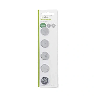 Afbeelding van Knoopcel batterij CR2025 Nedis 5 stuks (Lithium, 3 V)