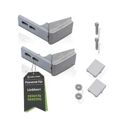 Afbeelding van Dekarox Deurscharnier reparatieset zilver voor Liebherr 9590178 9590190 deurklink scharnier op koelkast