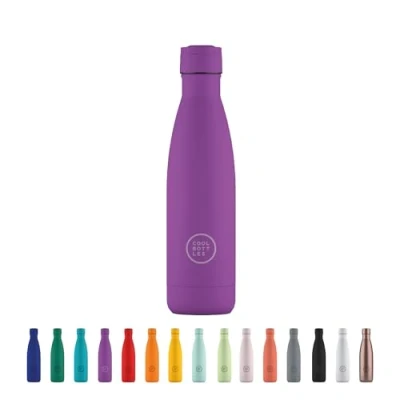 Afbeelding van Cool Bottles Stainless Steel Water Bottle 500 ml Vivid Violet 26,5 x 7 cm Luchtdichte Thermische Fles Koude dranken 36 uur en warme 18 Triple Technologie BPA Vrij