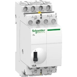 Afbeelding van Schneider electric itl impulsschakelaar 4 polig 16a max 1500w handbediening mogelijk a9c30114