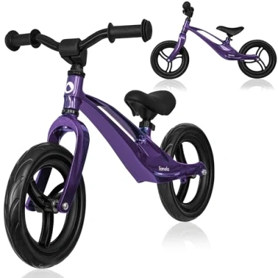 Afbeelding van LIONELO Bart crossfiets voor kinderen tot 30 kg, schadebestendig magnesium frame, 12&quot; wielen, tubeless foam banden EVA, voorgevormde voetsteun, verstelbare zitting en stuur, draagbeugel
