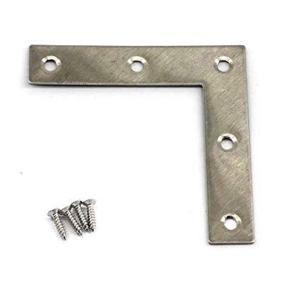 Afbeelding van (10 stuks) 80x80x1.5mm Hoek Connector Beugels (Dikte 1.5mm) Roestvrij Staal L Vorm Brace Met Schroeven